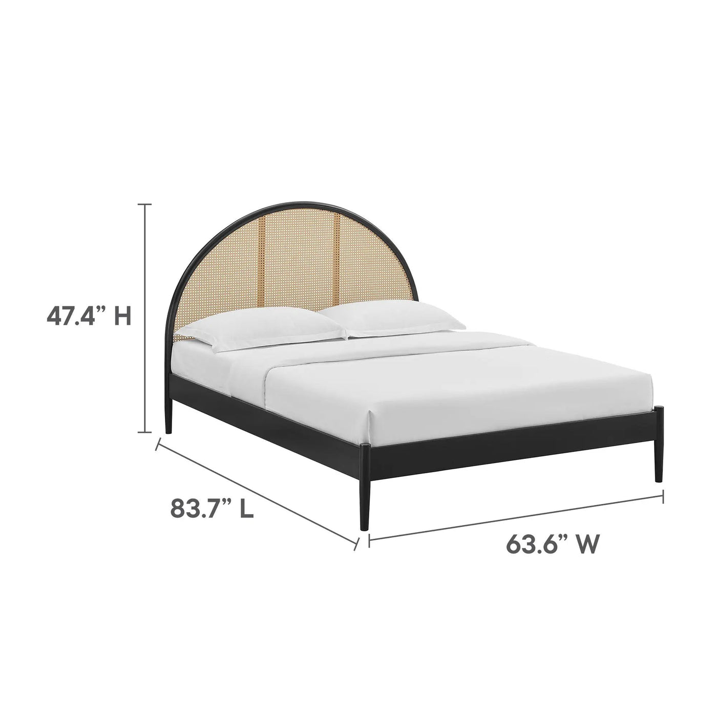 Odette Queen Arched Rattan Cane Platform Bed by Modway by HouseOfZazla