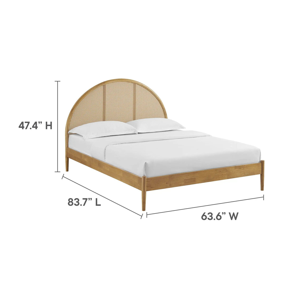Odette Queen Arched Rattan Cane Platform Bed by Modway by HouseOfZazla