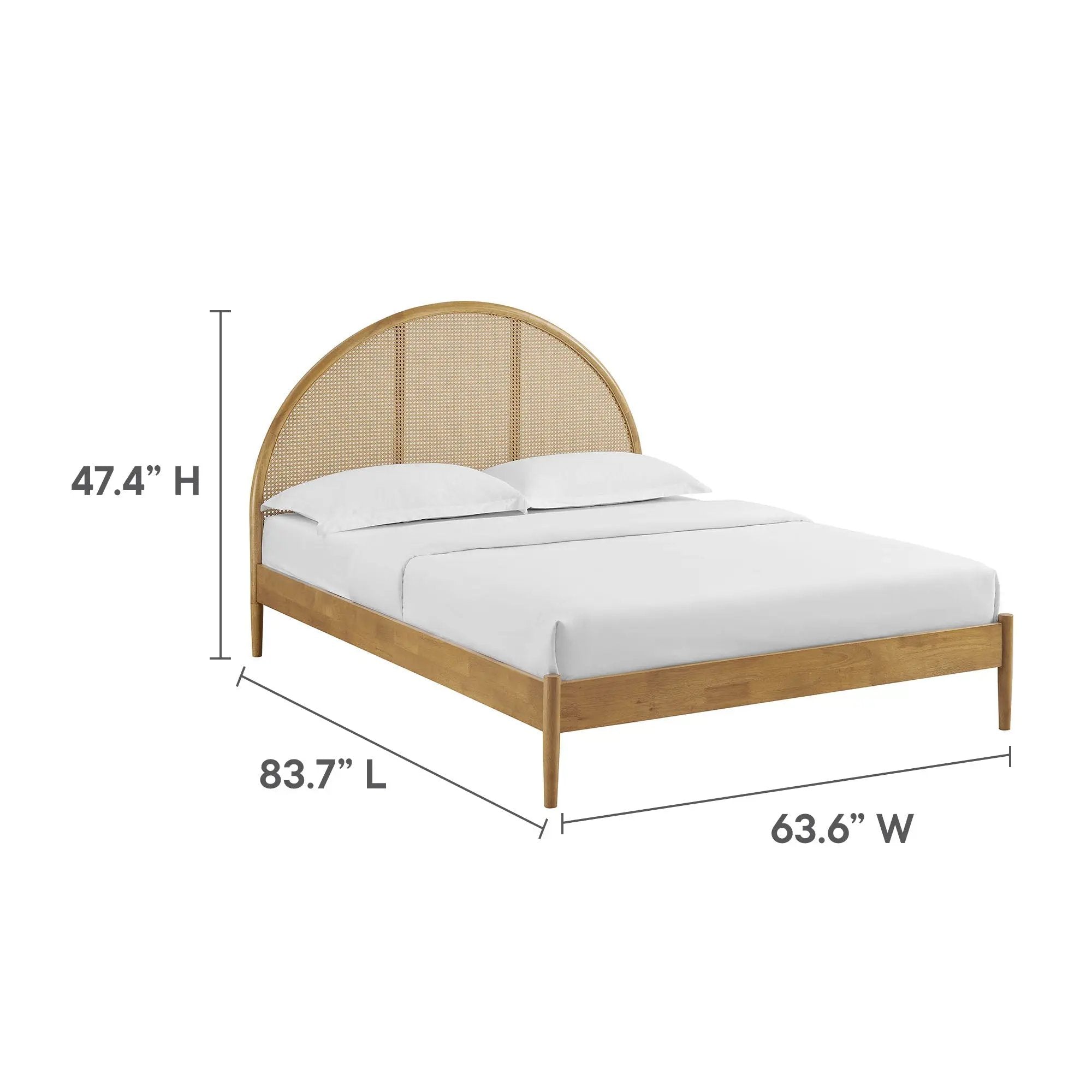 Odette Queen Arched Rattan Cane Platform Bed by Modway by HouseOfZazla