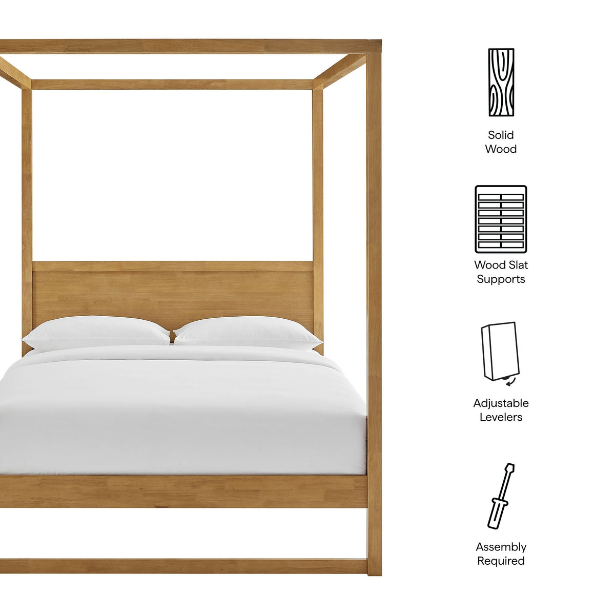 Alva Queen Wood Canopy Platform Bed by Modway by HouseOfZazla
