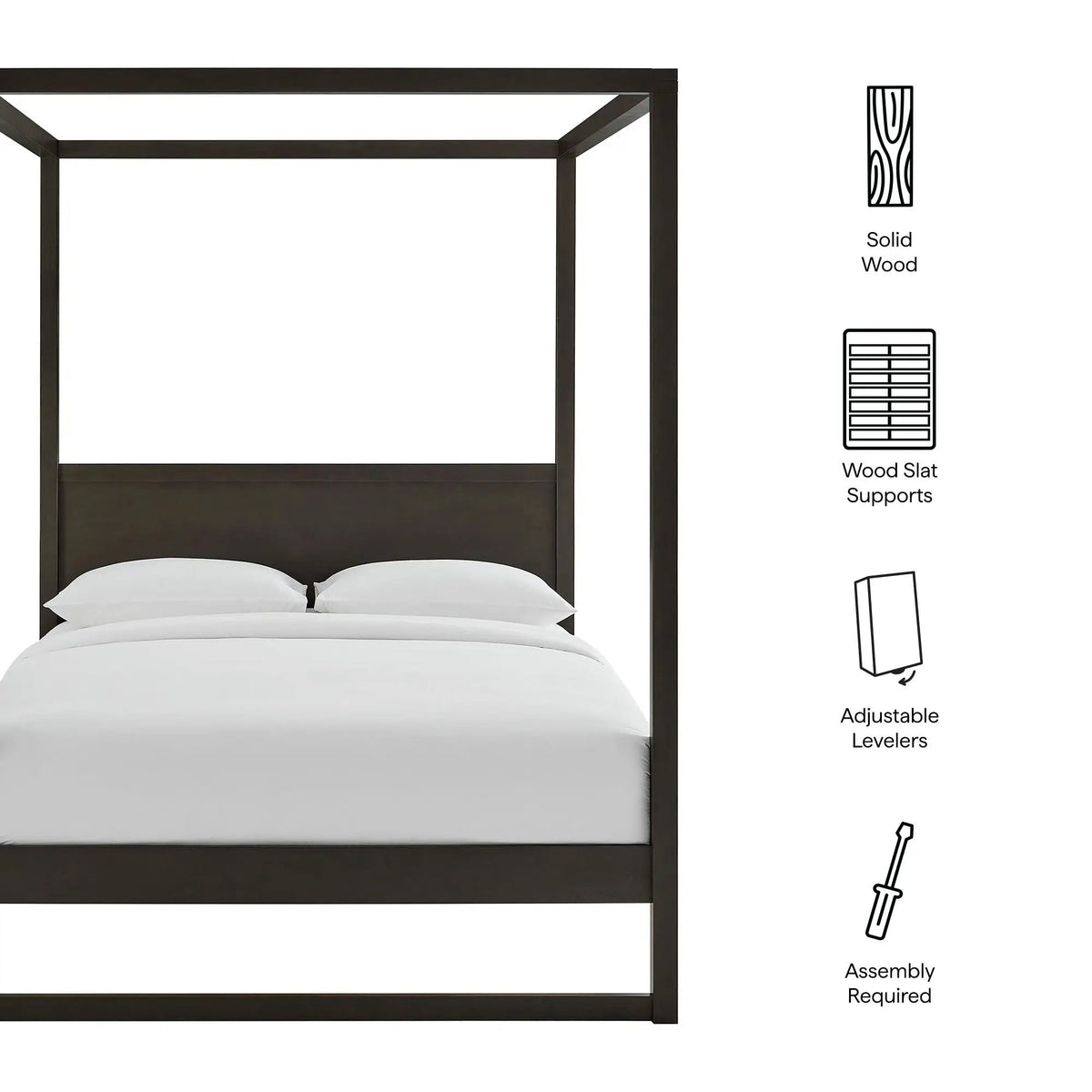 Alva Queen Wood Canopy Platform Bed by Modway by HouseOfZazla