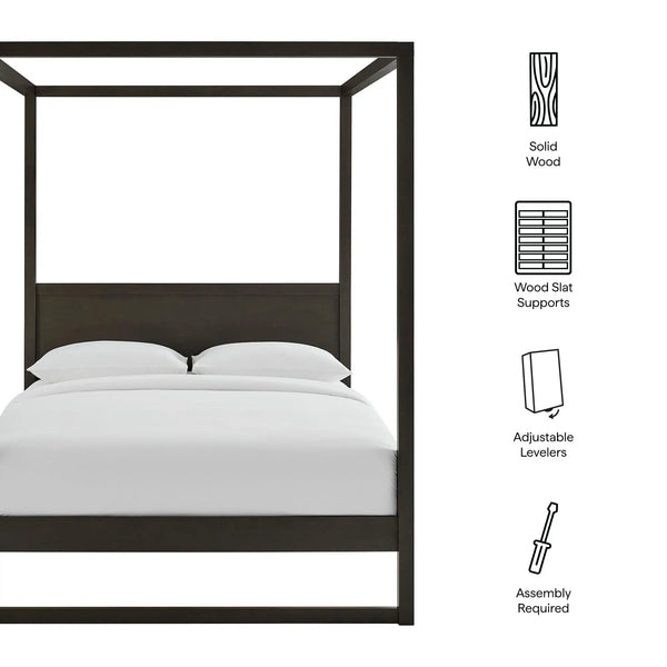 Alva Queen Wood Canopy Platform Bed by Modway, photo 2 of 14