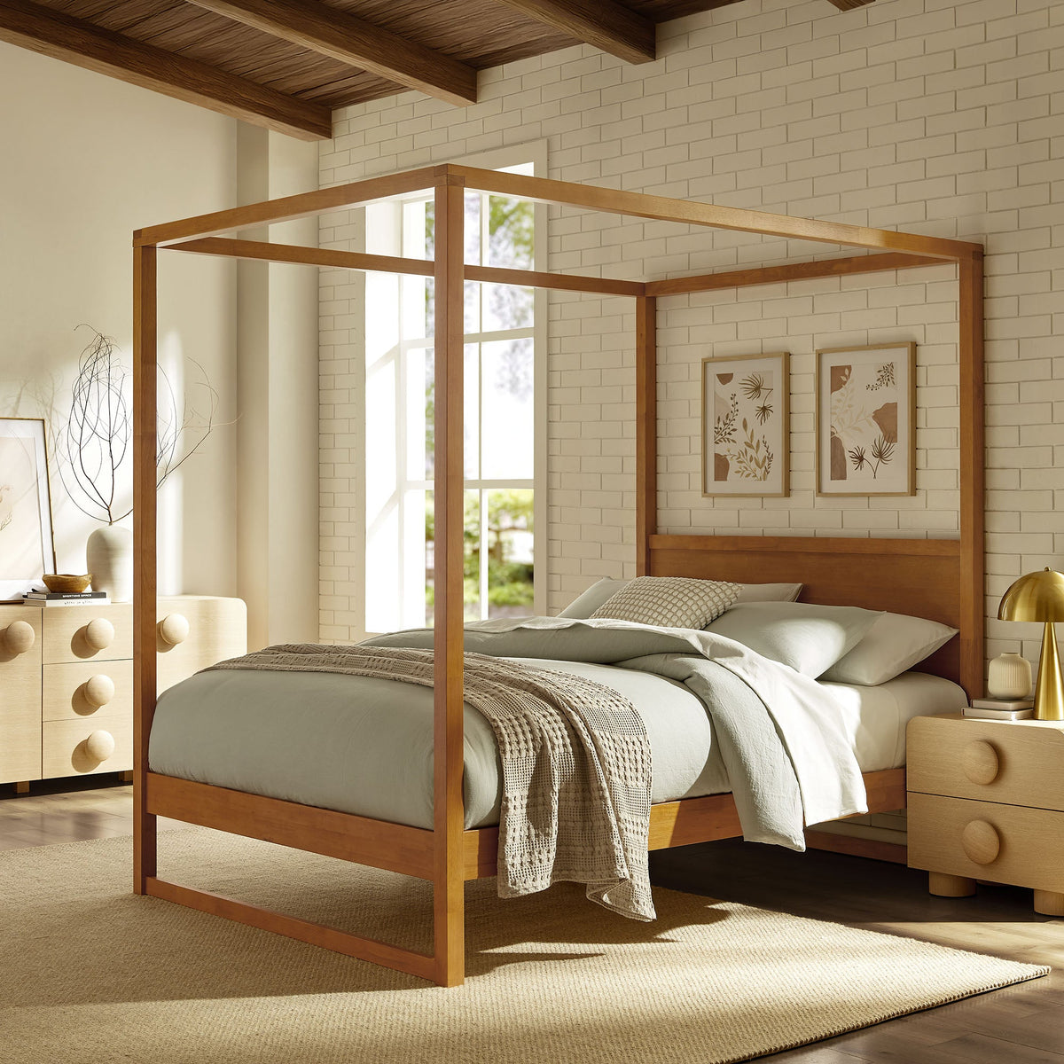 Alva King Wood Canopy Platform Bed by Modway, photo 9 of 20