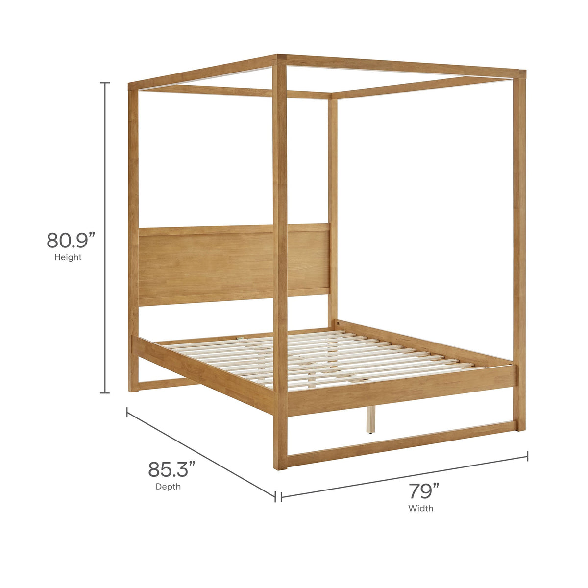 Alva King Wood Canopy Platform Bed by Modway, photo 3 of 20