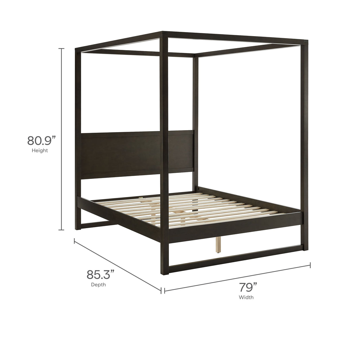 Alva King Wood Canopy Platform Bed by Modway, photo 13 of 20
