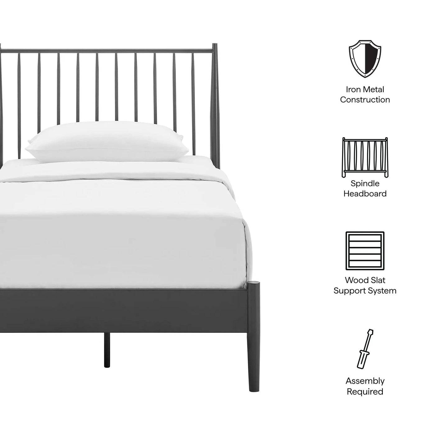 Adair Spindle Platform Bed by Modway by HouseOfZazla