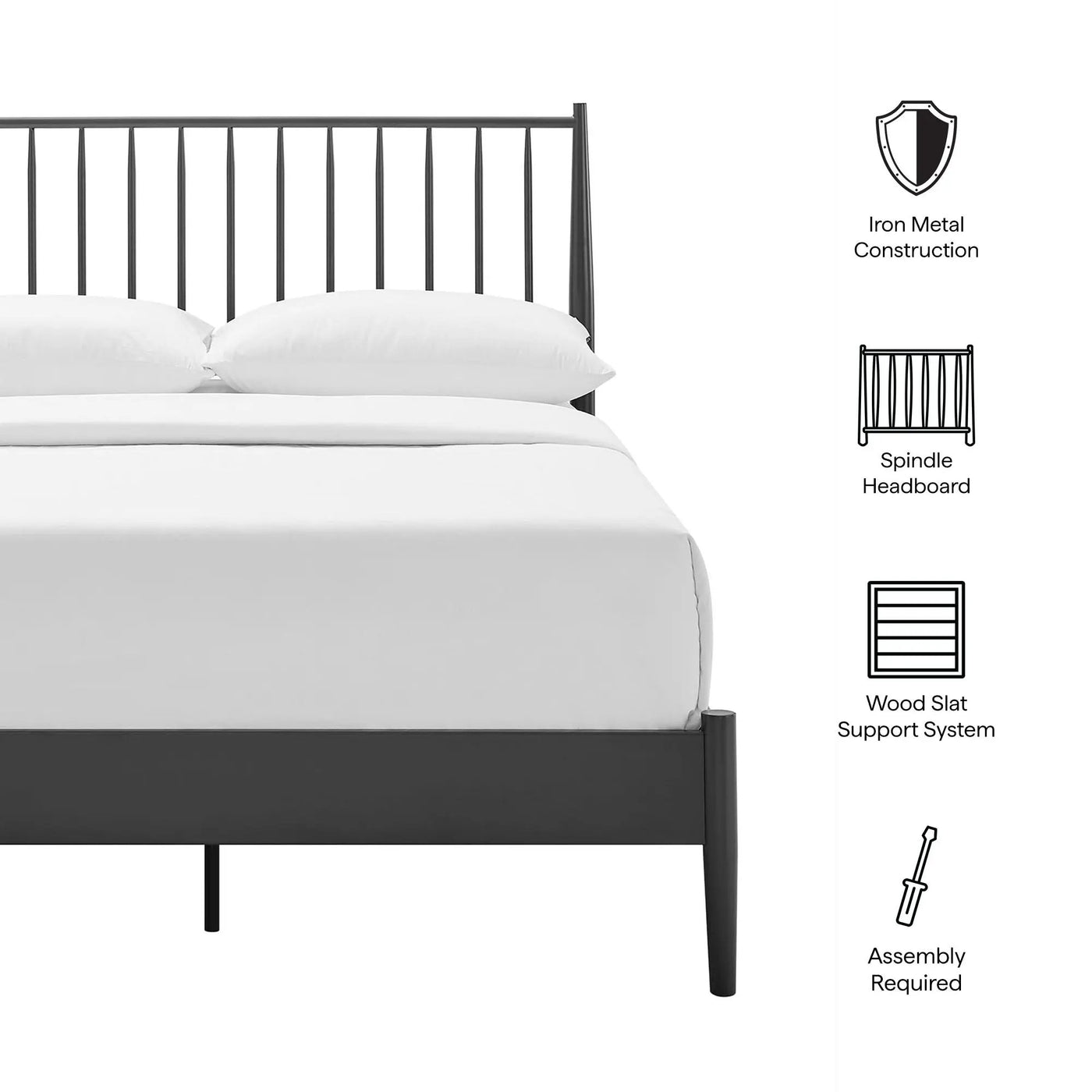 Adair Spindle Platform Bed by Modway by HouseOfZazla