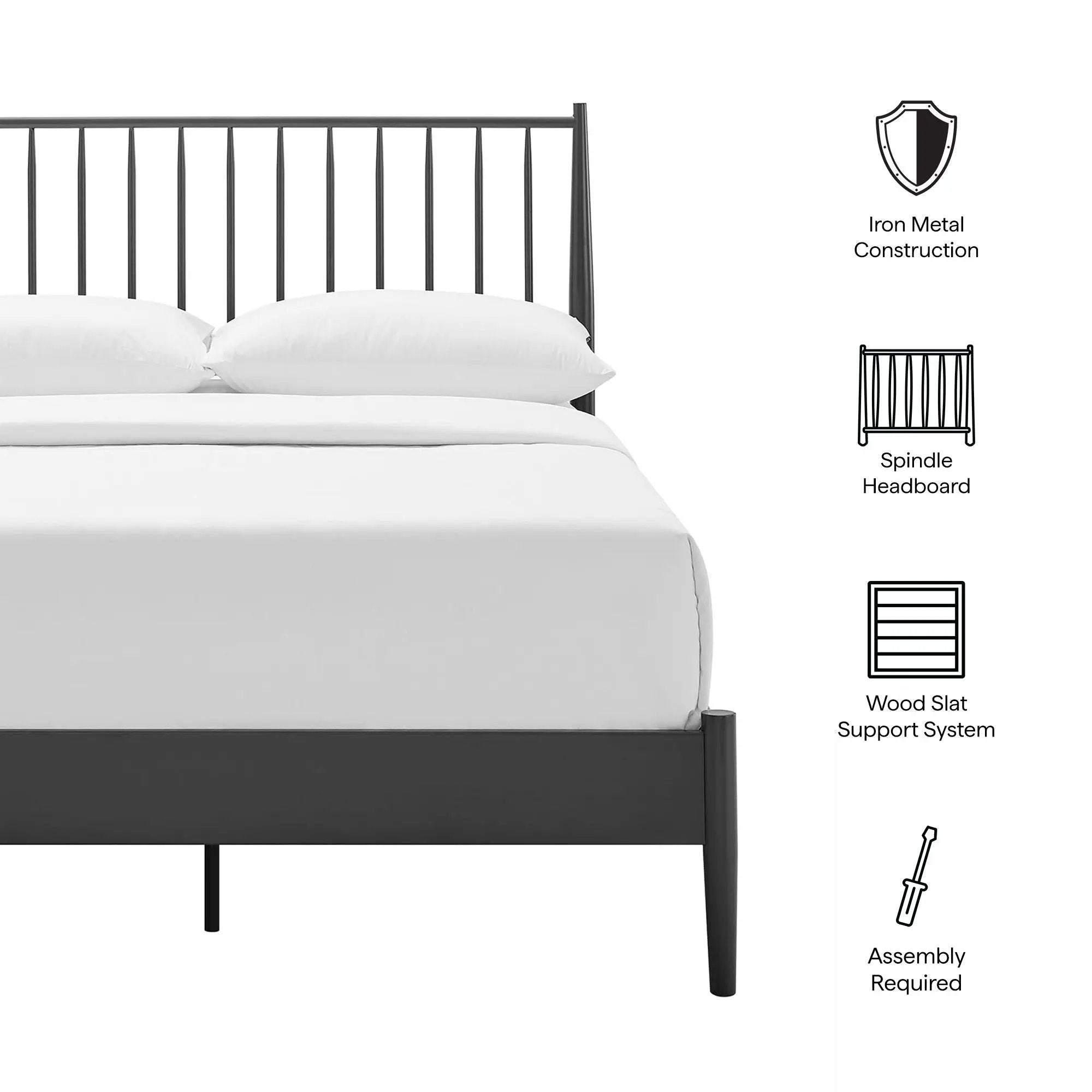 Adair Spindle Platform Bed by Modway by HouseOfZazla