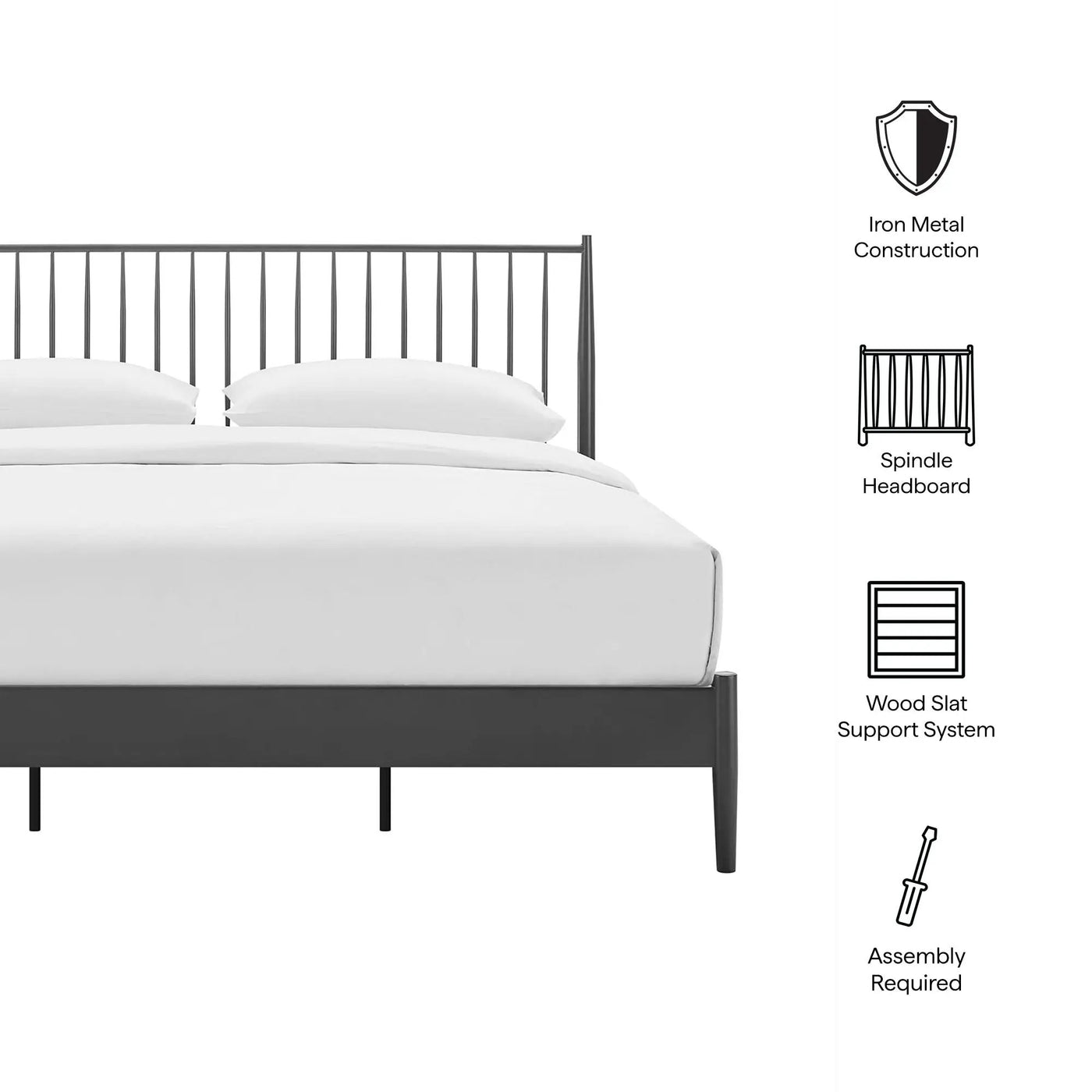 Adair Spindle Platform Bed by Modway by HouseOfZazla