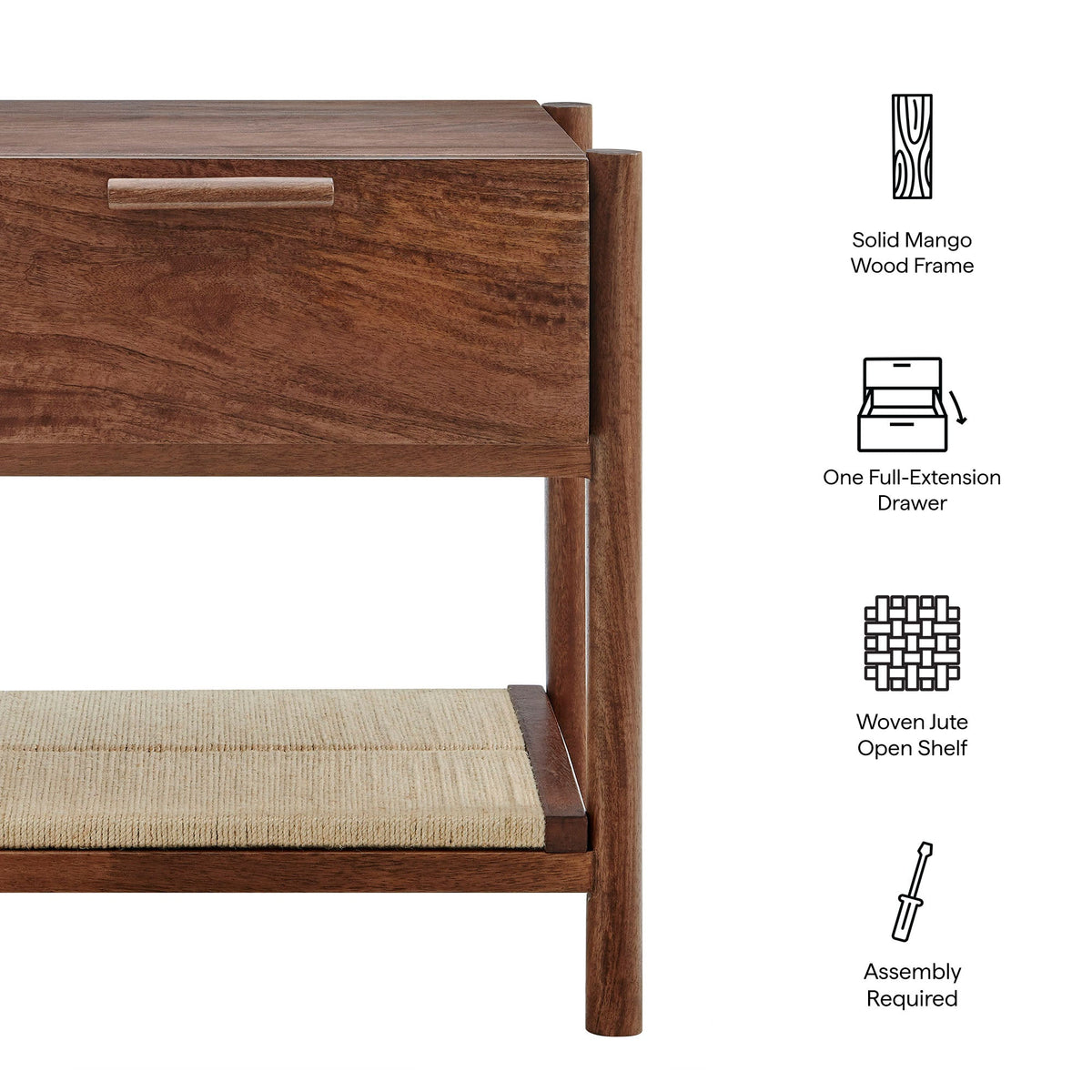 Oswin 1-Drawer Wood Nightstand by Modway, photo 3 of 11