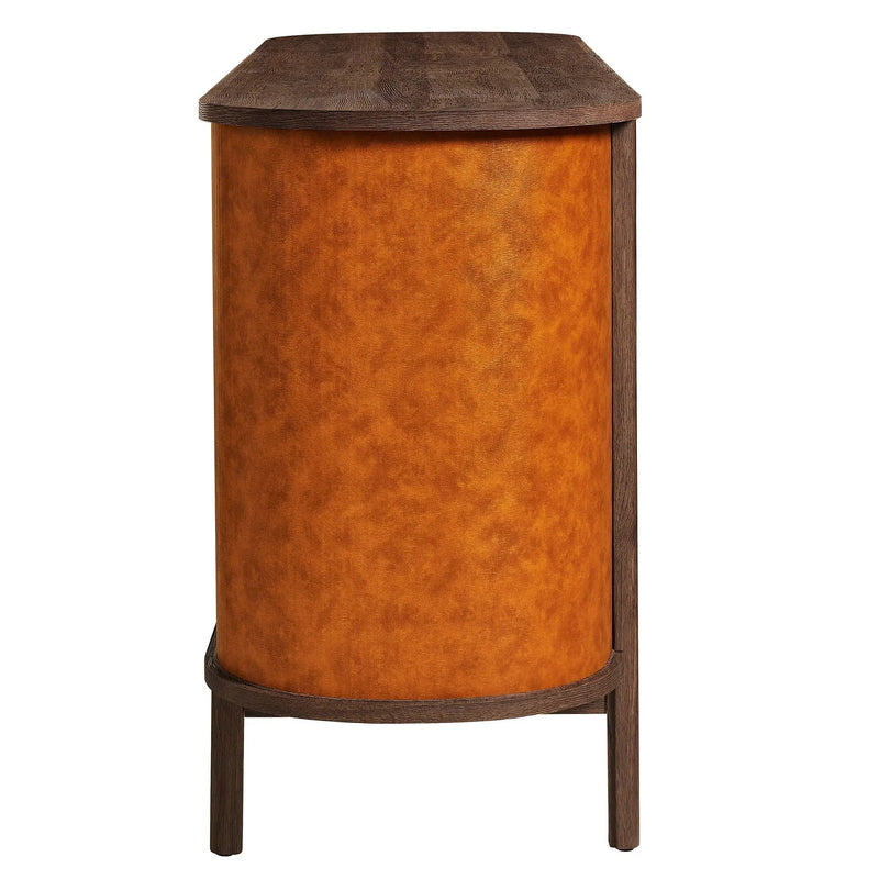 Coralie Curved 6-Drawer Vegan Leather Oval Dresser by Modway by HouseOfZazla