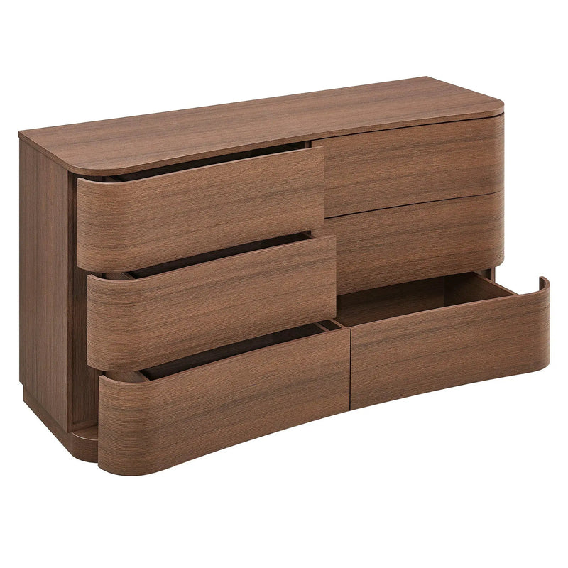 Mirae 6-Drawer Curved Dresser by Modway by HouseOfZazla
