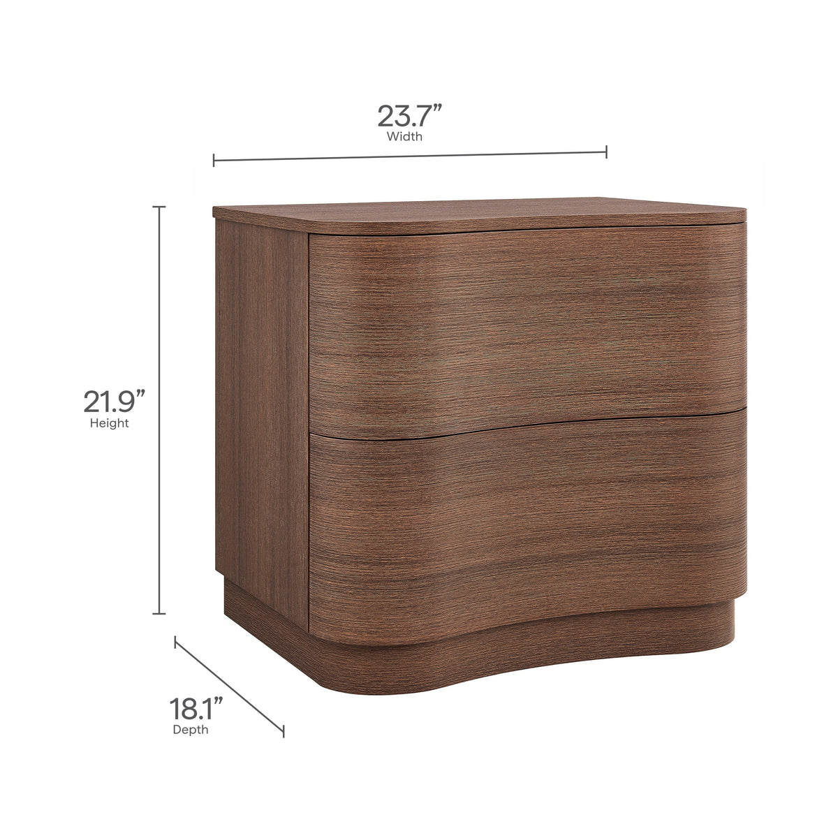 Mirae 2-Drawer Curved Nightstand by Modway, photo 3 of 18