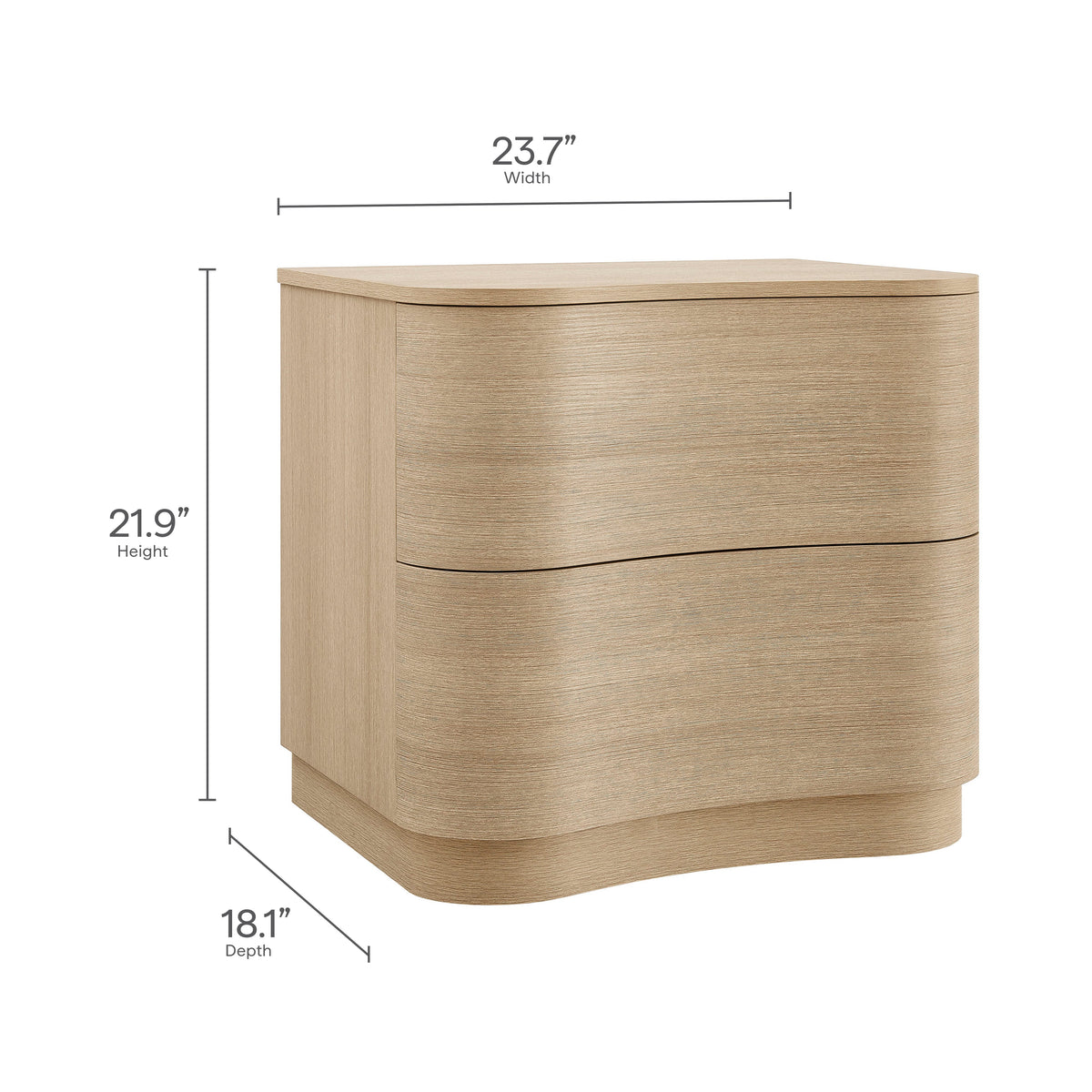 Mirae 2-Drawer Curved Nightstand by Modway, photo 11 of 18
