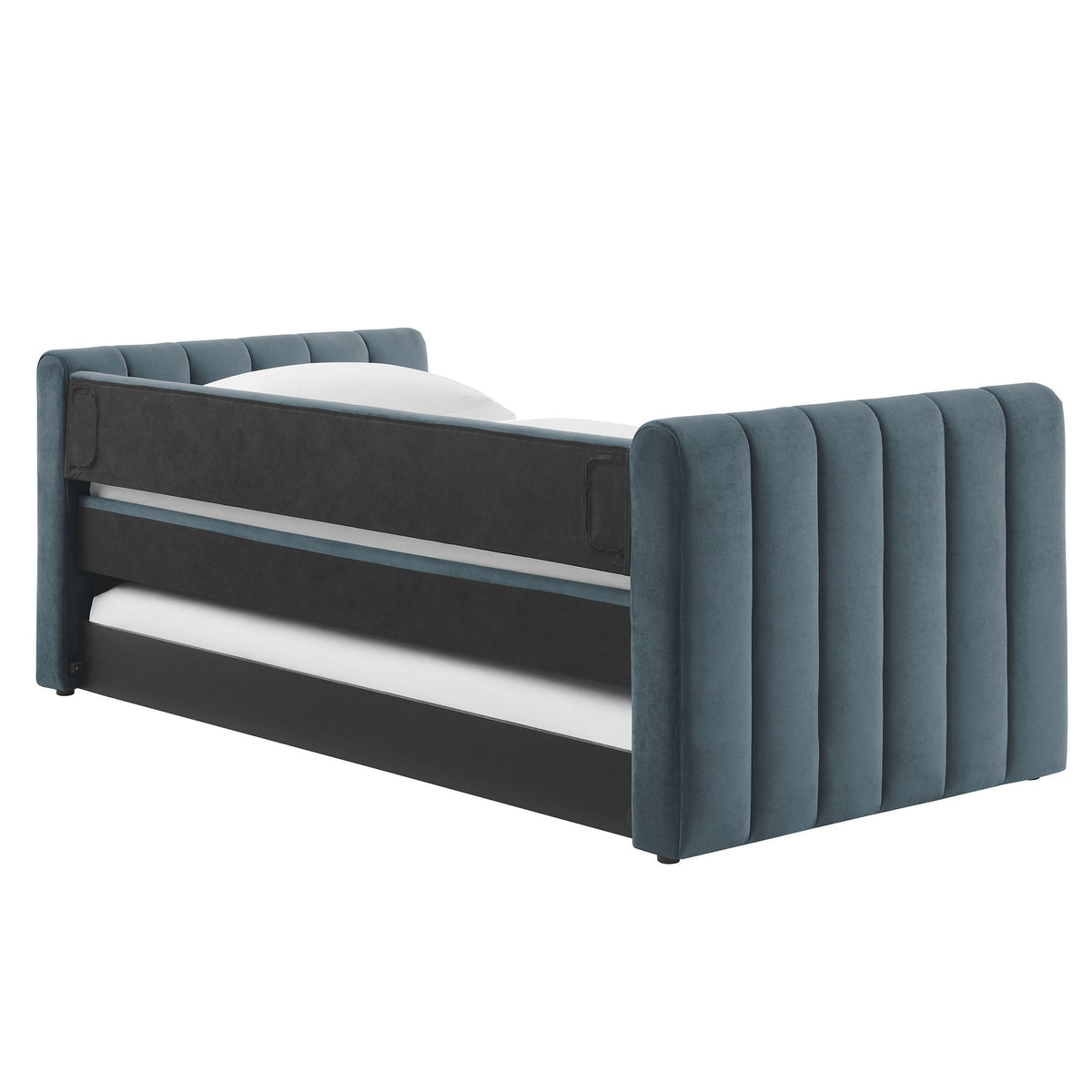 Veyla Channel Tufted Performance Velvet Twin Daybed With Trundle by HouseOfZazla