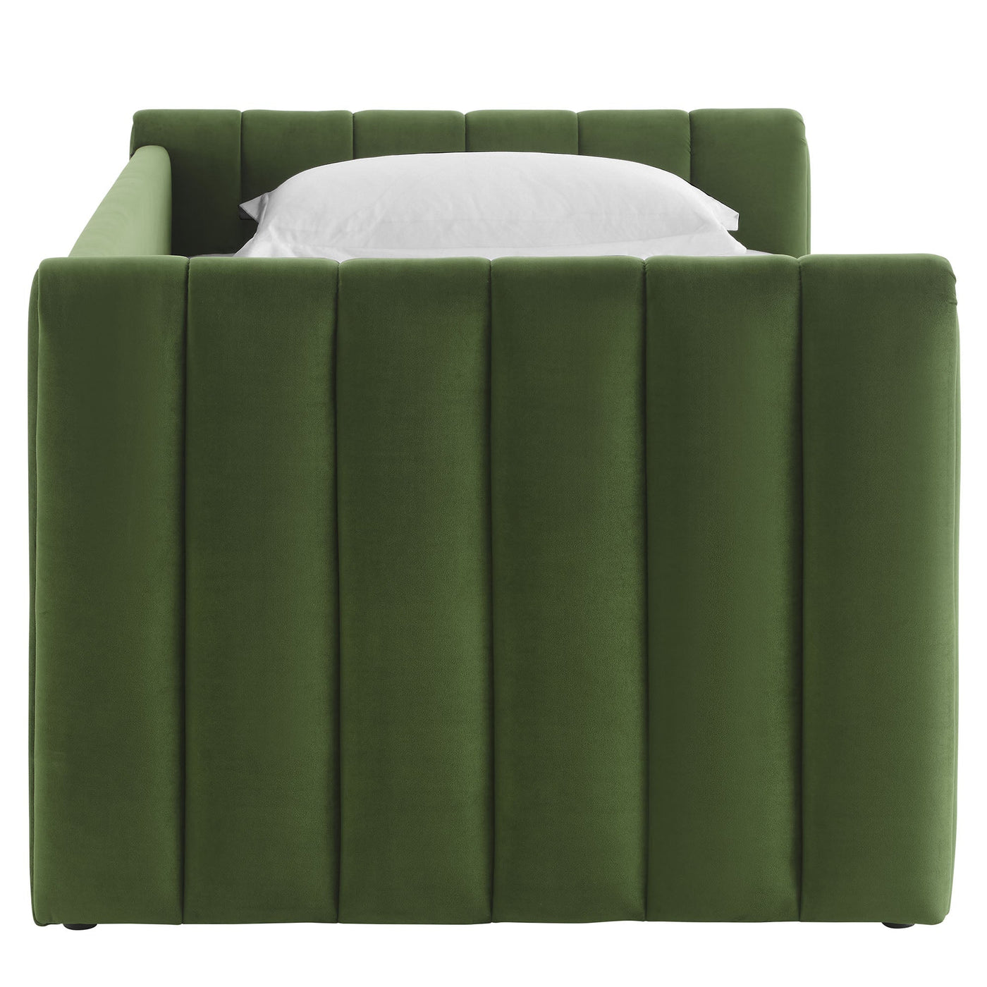 Veyla Channel Tufted Performance Velvet Twin Daybed With Trundle by HouseOfZazla