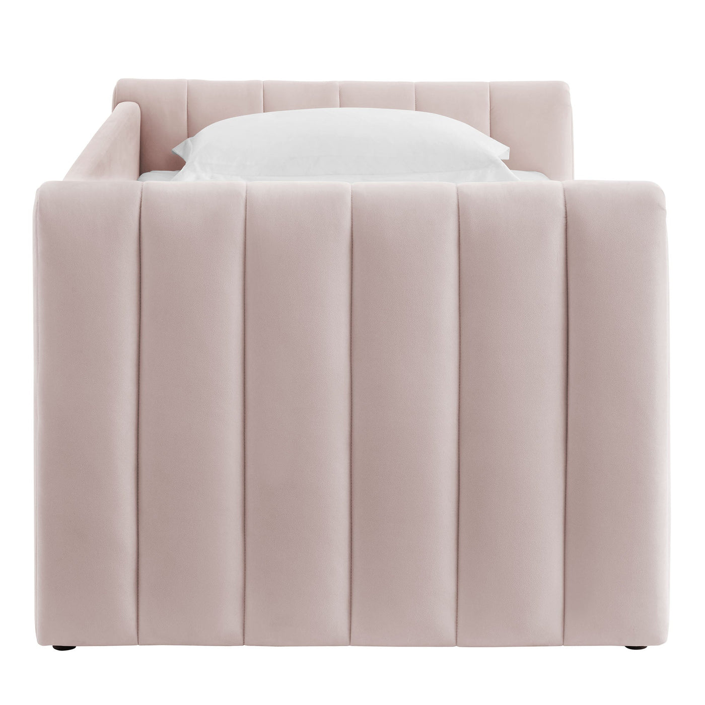 Veyla Channel Tufted Performance Velvet Twin Daybed With Trundle by HouseOfZazla