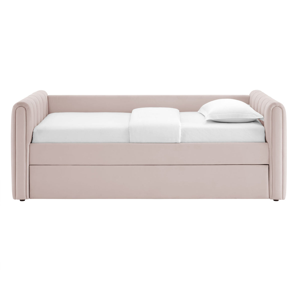 Veyla Channel Tufted Performance Velvet Twin Daybed With Trundle by HouseOfZazla
