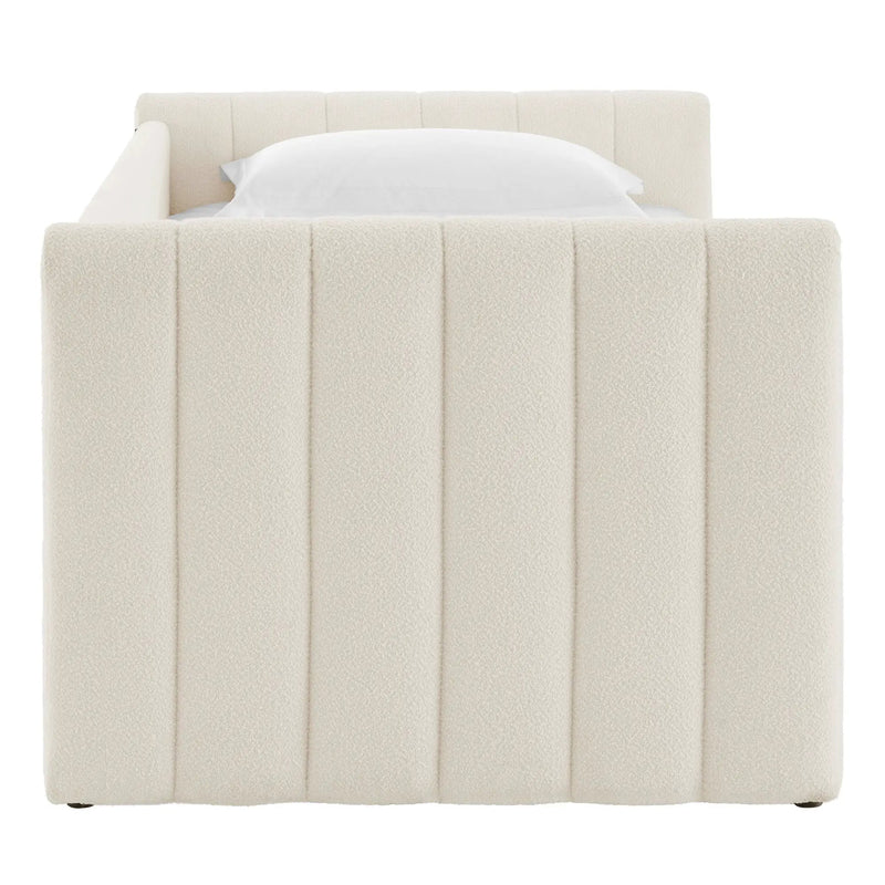 Veyla Channel Tufted Boucle Twin Daybed with Trundle by Modway by HouseOfZazla
