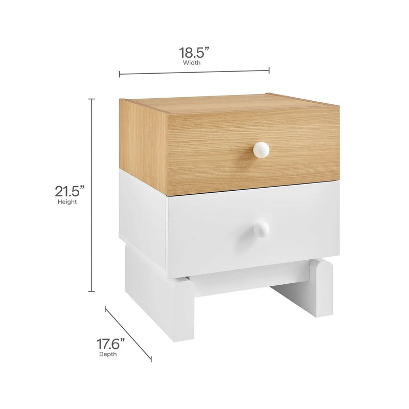 Nolia 2-Drawer Color Block Nightstand by Modway by HouseOfZazla
