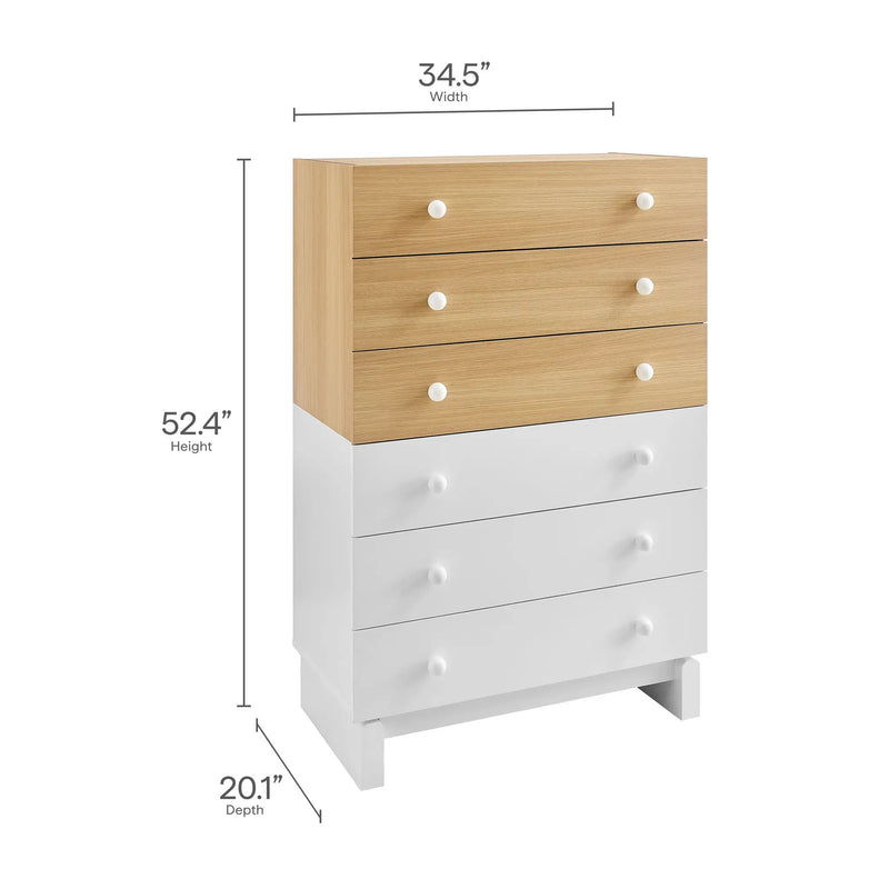 Nolia 6-Drawer Color Block Dresser Chest by Modway by HouseOfZazla