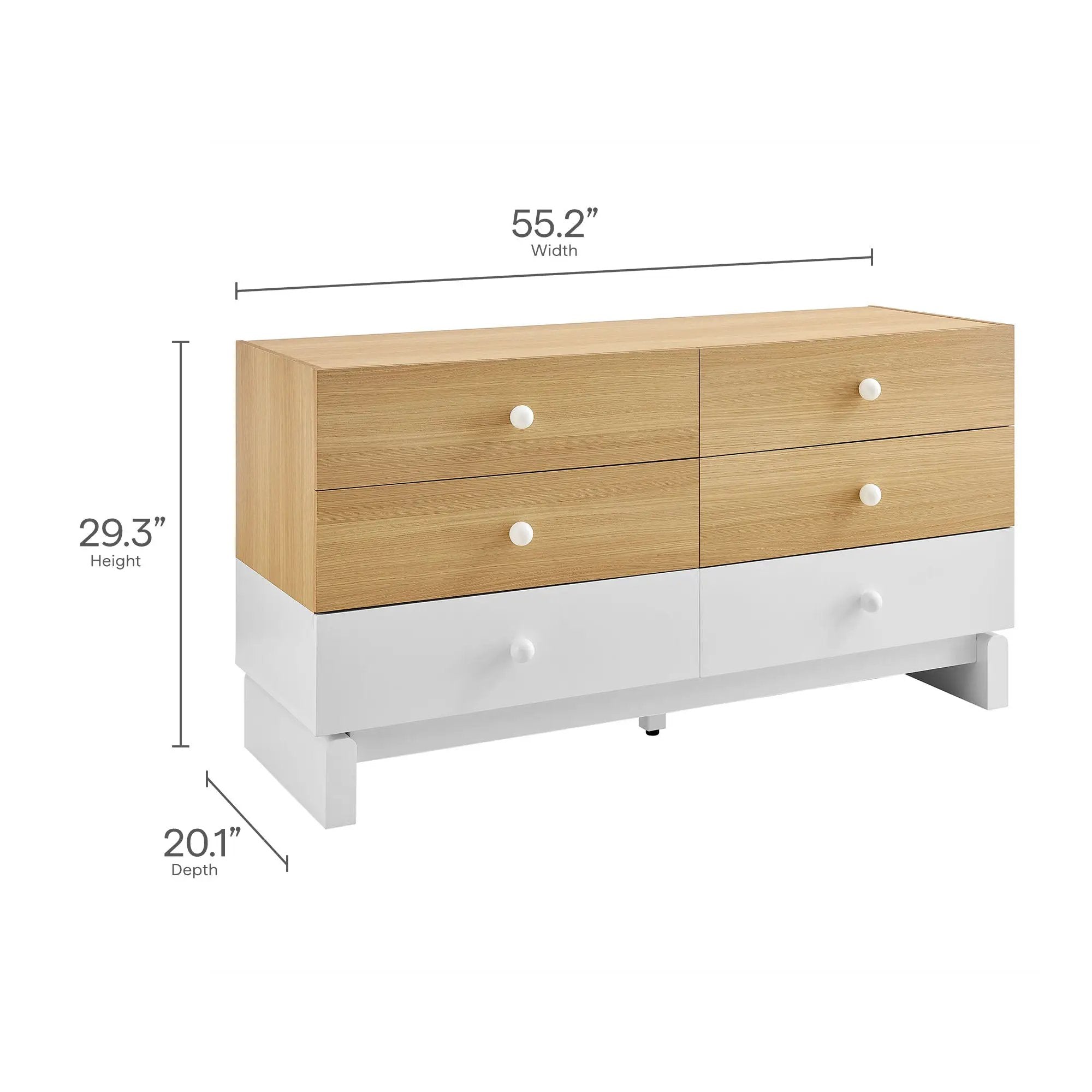 Nolia 6-Drawer Color Block Dresser by Modway by HouseOfZazla