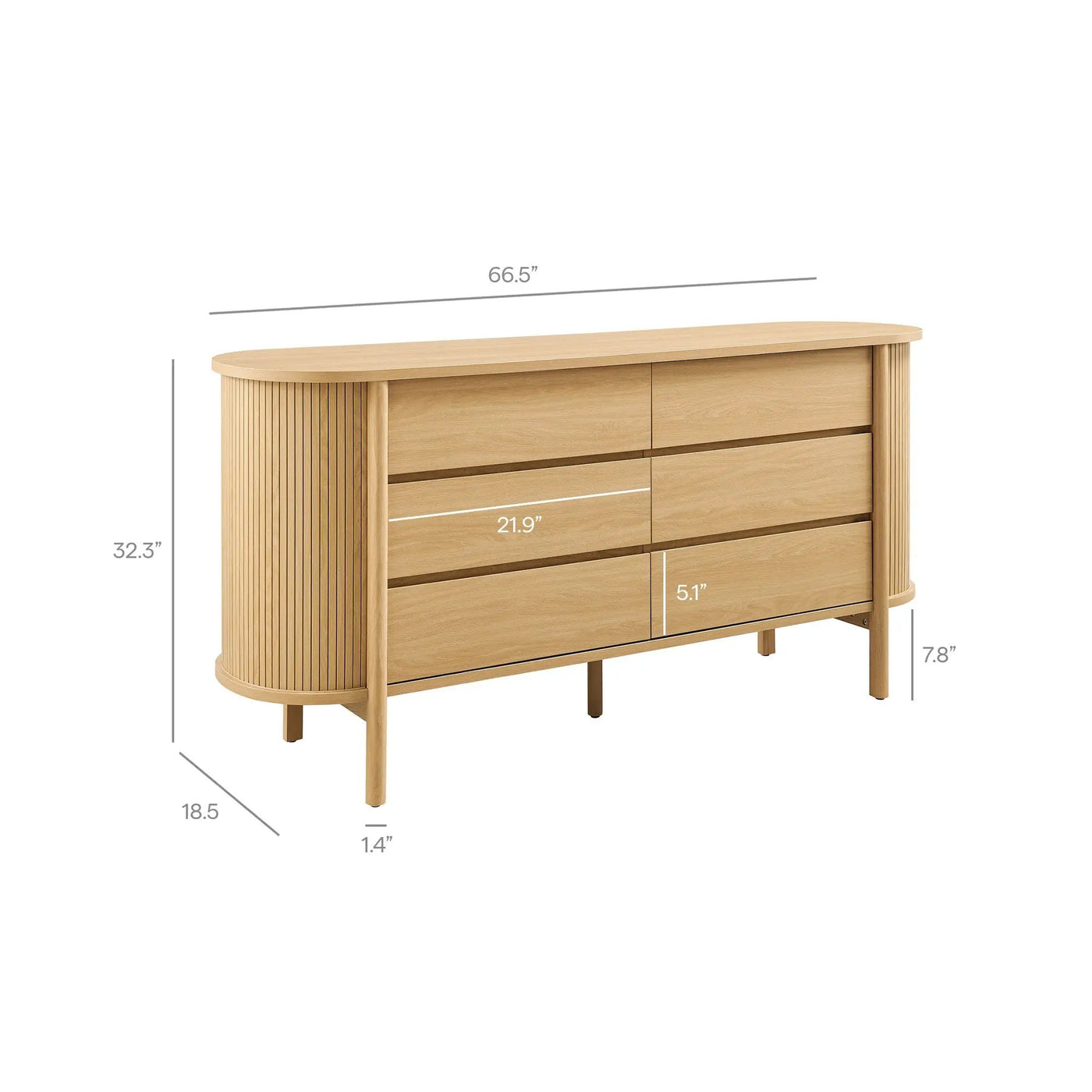 Cadence 6-Drawer Curved Dresser by Modway by HouseOfZazla