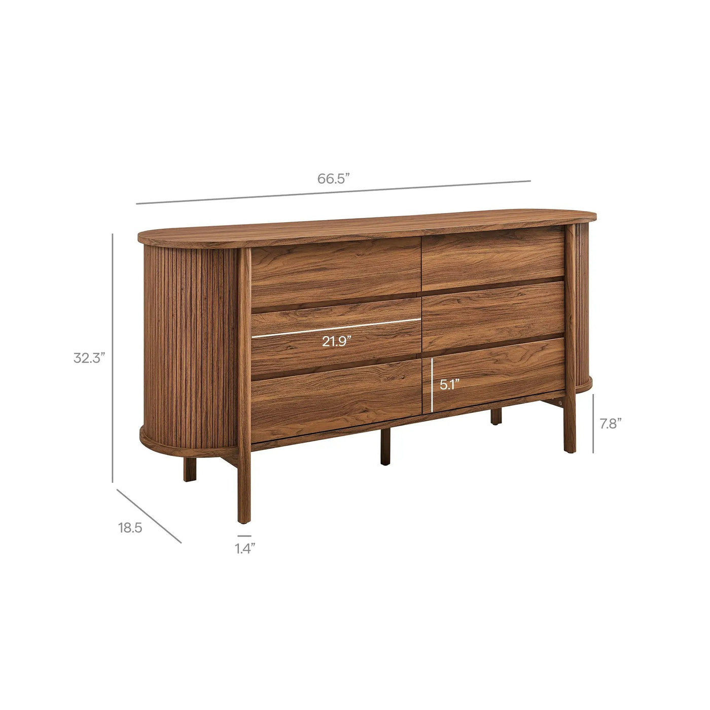 Cadence 6-Drawer Curved Dresser by Modway by HouseOfZazla