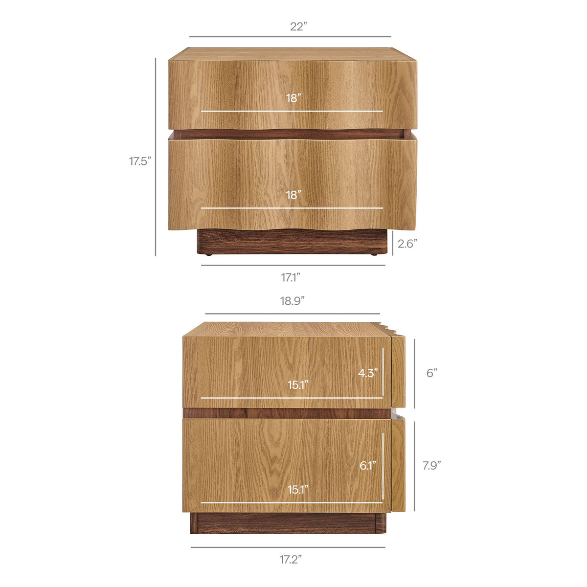 Isola 2 Drawer Nightstand by Modway by HouseOfZazla