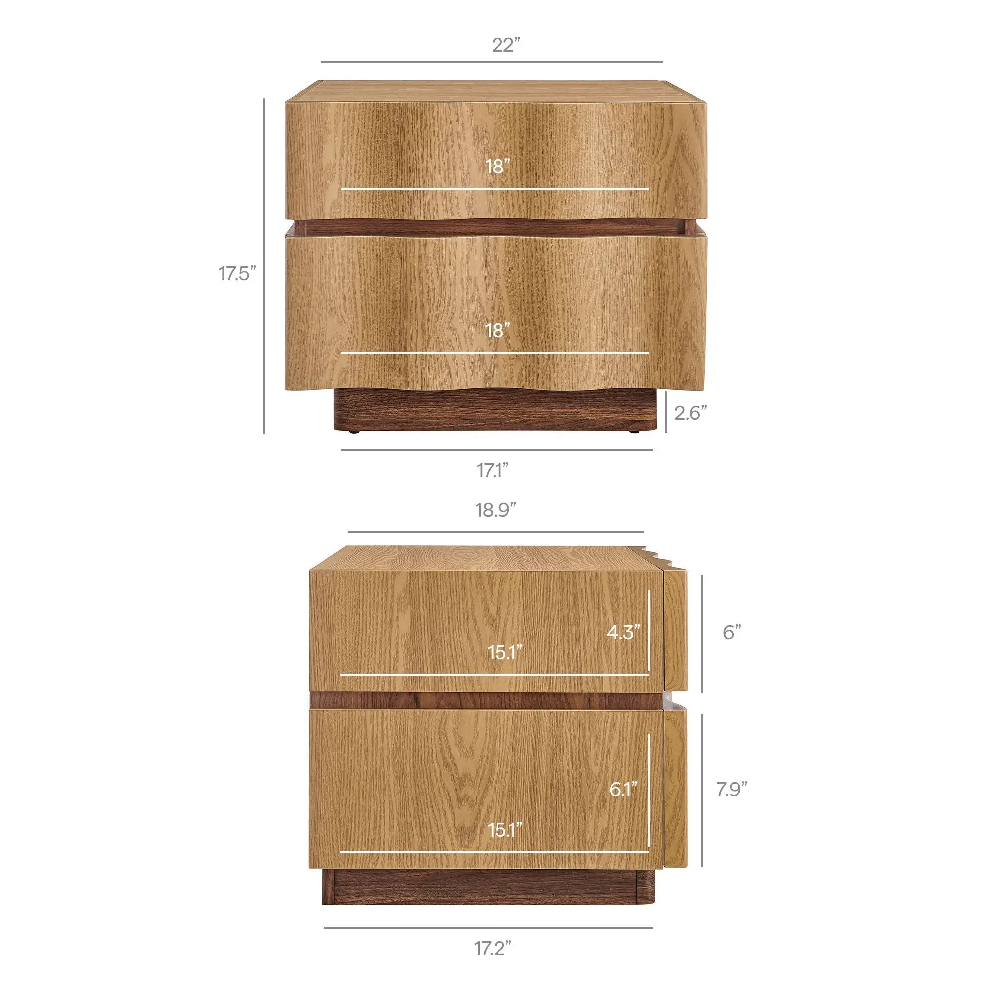 Isola 2 Drawer Nightstand by Modway by HouseOfZazla