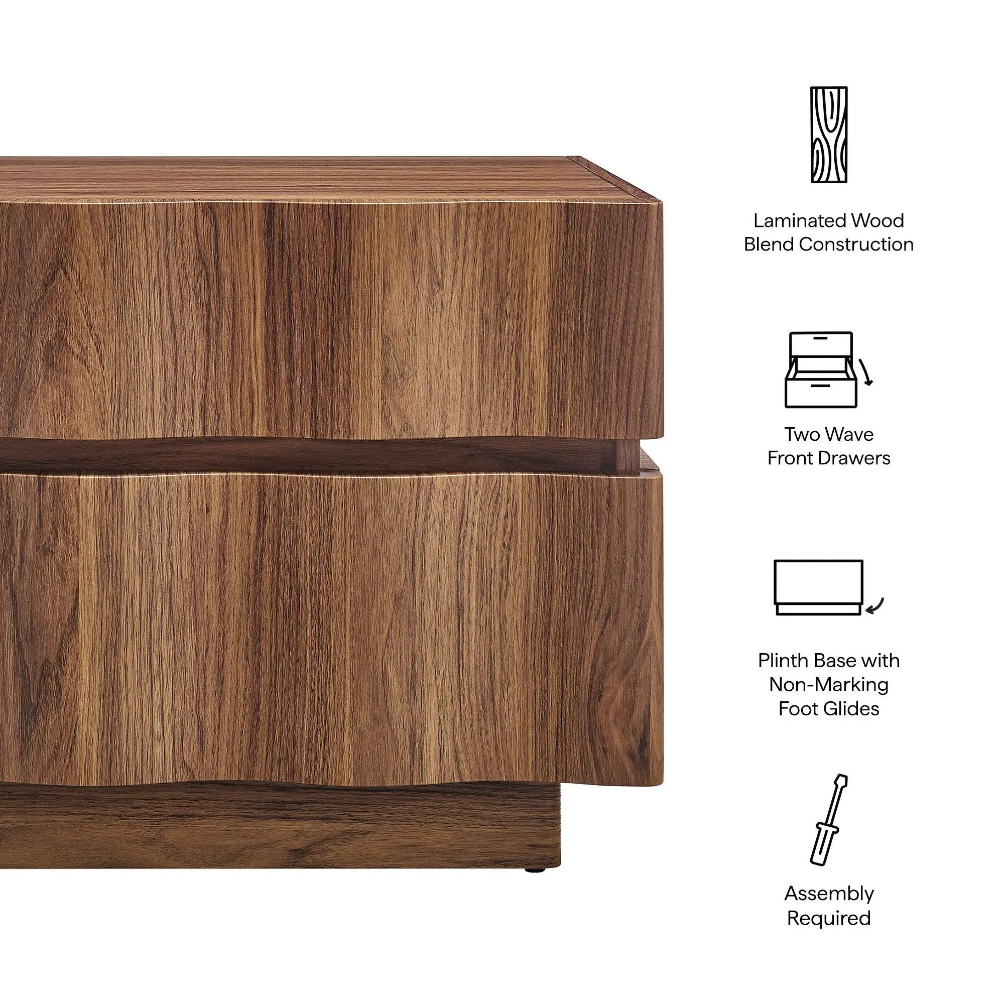 Isola 2 Drawer Nightstand by Modway by HouseOfZazla