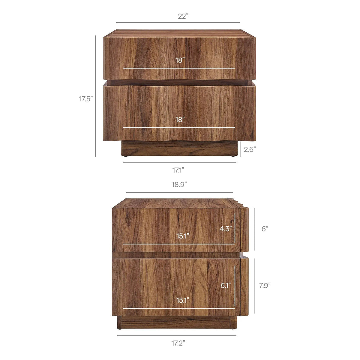 Isola 2 Drawer Nightstand by Modway by HouseOfZazla