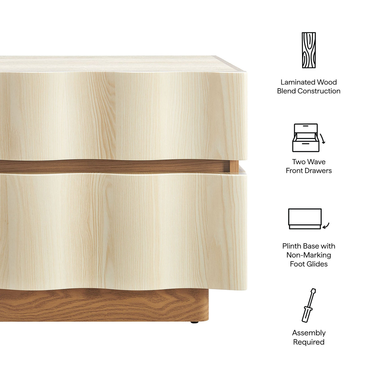 Isola 2 Drawer Nightstand by Modway by HouseOfZazla