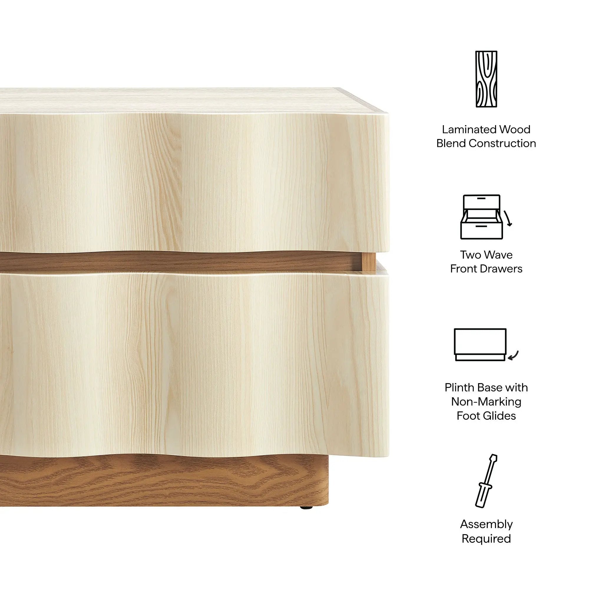 Isola 2 Drawer Nightstand by Modway by HouseOfZazla