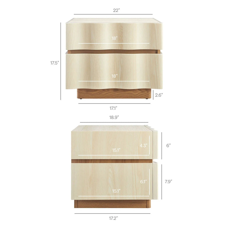 Isola 2 Drawer Nightstand by Modway by HouseOfZazla