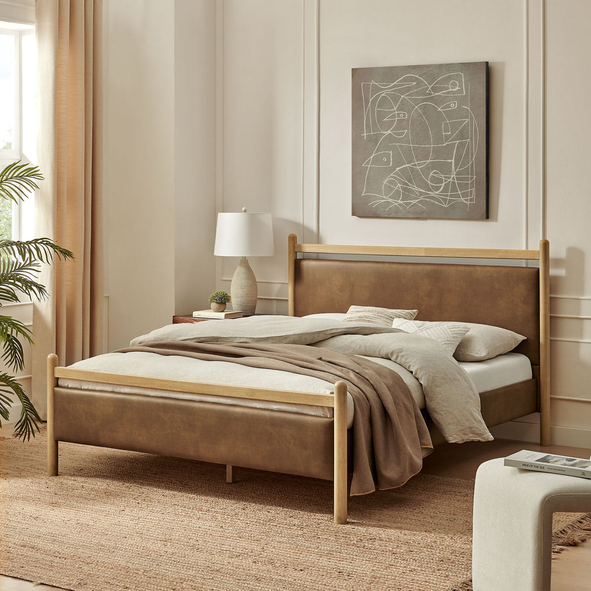 Ginny Vegan Leather Platform Bed Frame by Modway, photo 29 of 44