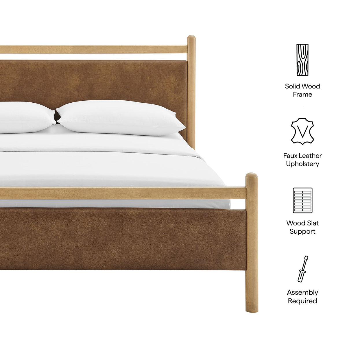 Ginny Vegan Leather Platform Bed Frame by Modway, photo 22 of 44