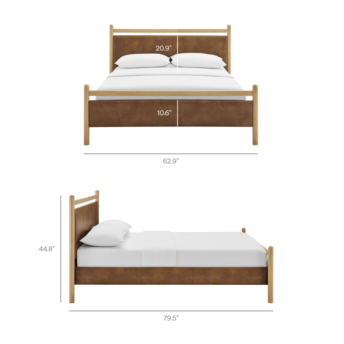 Ginny Vegan Leather Platform Bed Frame by Modway, photo 23 of 44