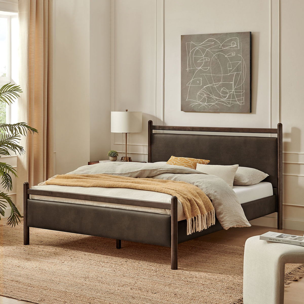 Ginny Vegan Leather Platform Bed Frame by Modway, photo 39 of 44