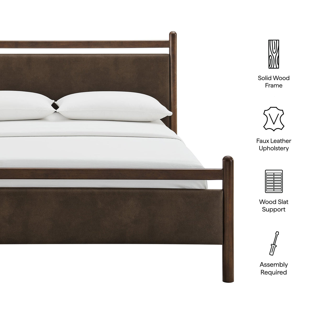 Ginny Vegan Leather Platform Bed Frame by Modway, photo 32 of 44