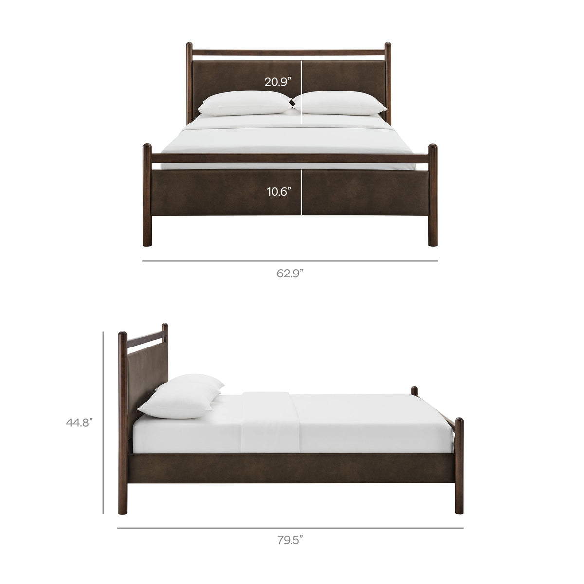 Ginny Vegan Leather Platform Bed Frame by Modway, photo 33 of 44