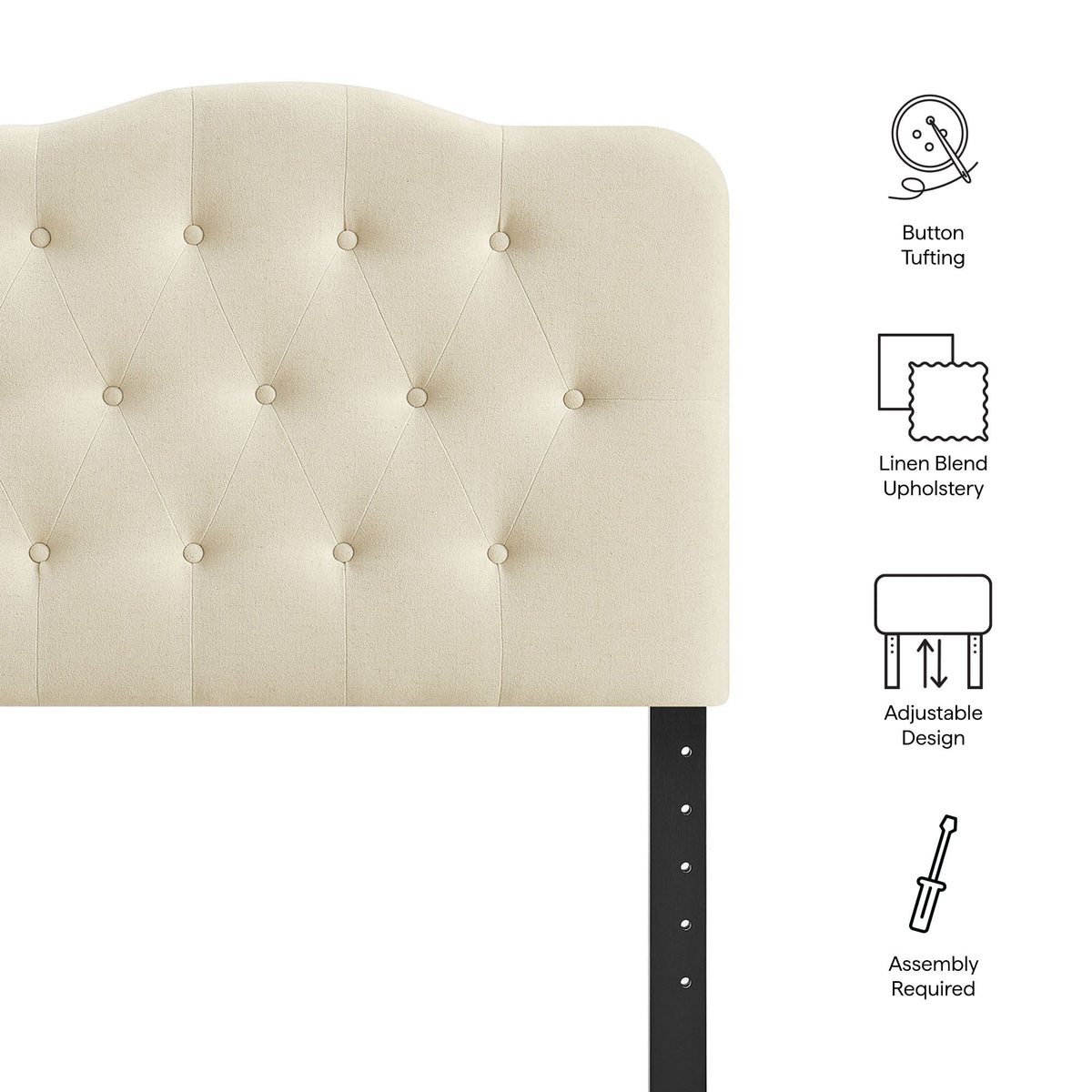 Annabel Premium Linen Blend Headboard by Modway, photo 26 of 55