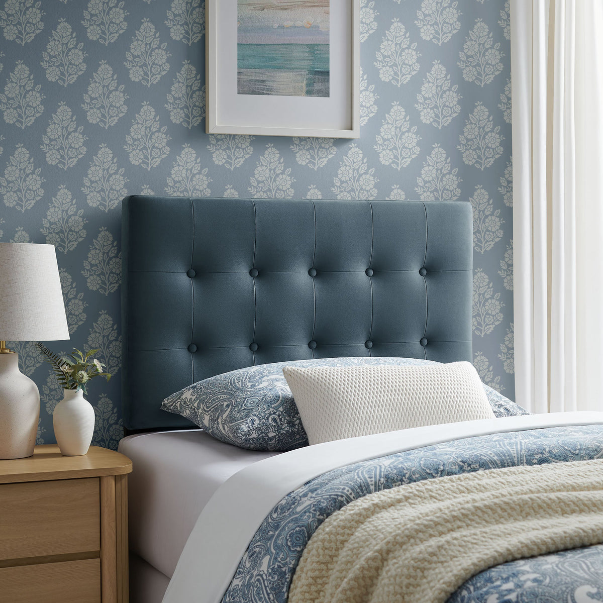 Emily Stain-Resistant Performance Velvet Headboard by Modway, photo 15 of 63