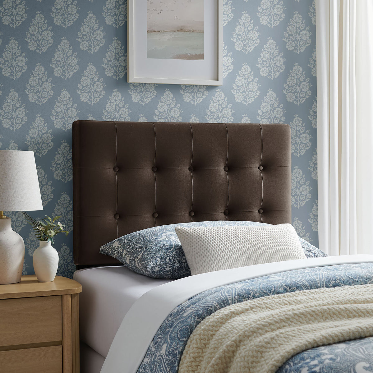 Emily Stain-Resistant Performance Velvet Headboard by Modway, photo 23 of 63