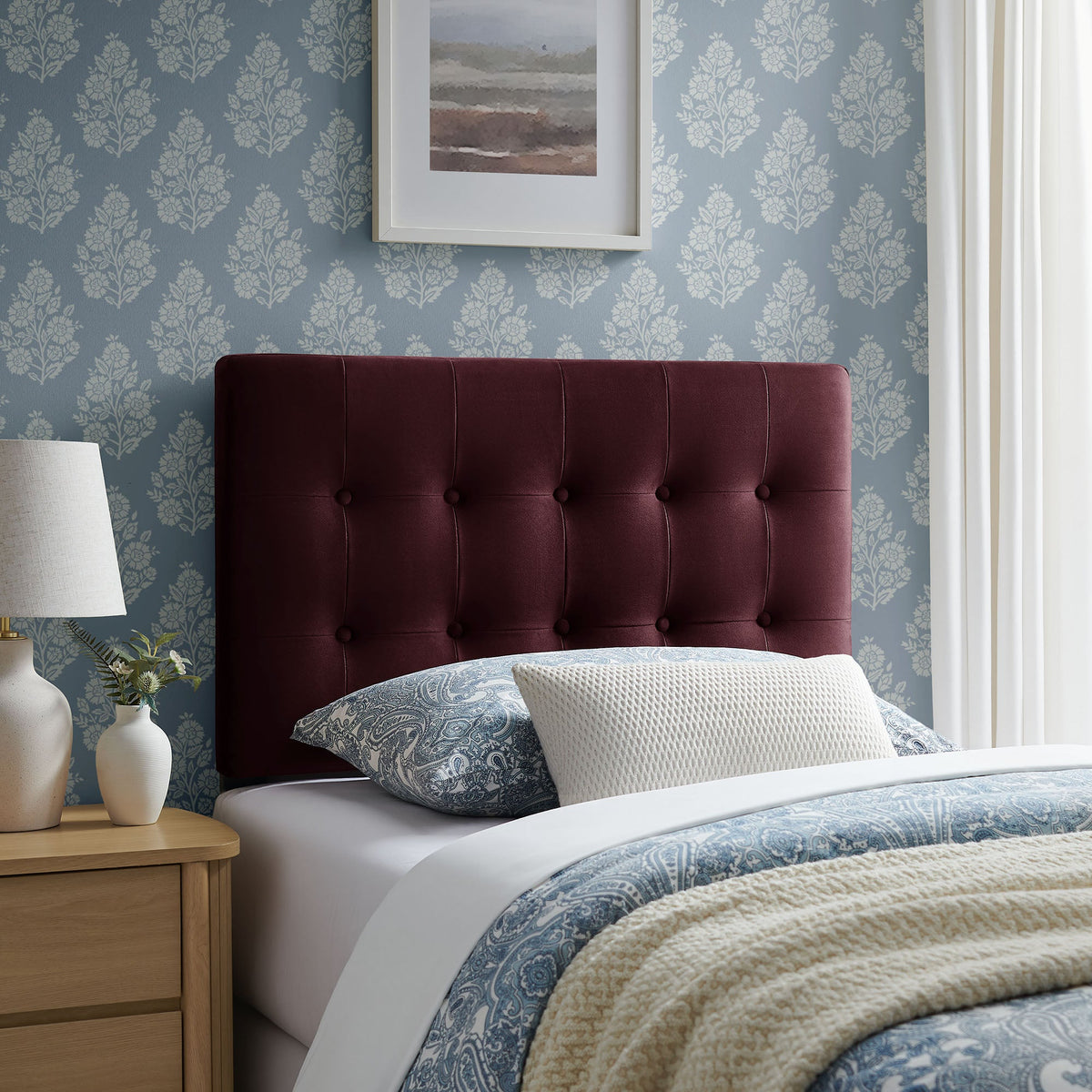 Emily Stain-Resistant Performance Velvet Headboard by Modway, photo 39 of 63