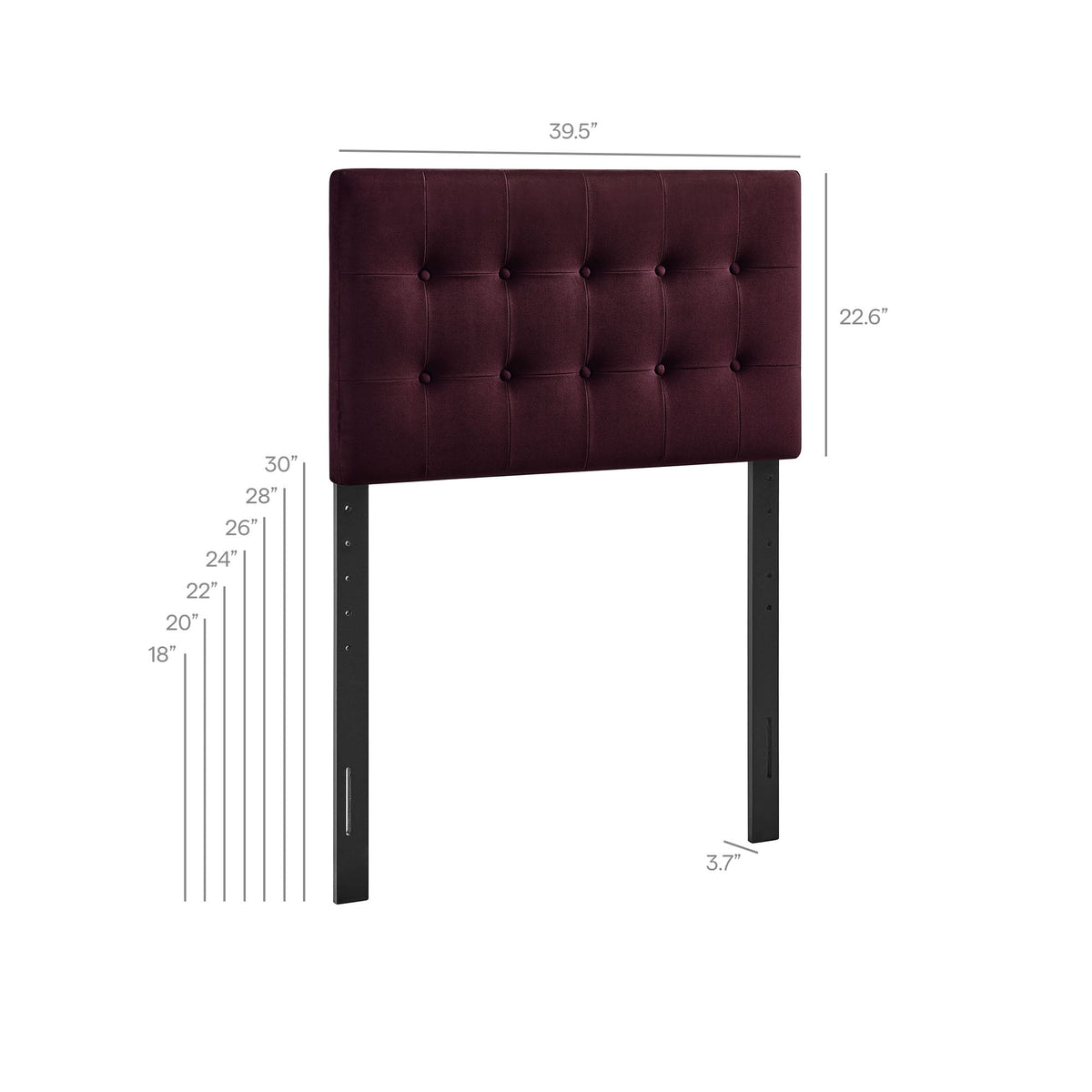 Emily Stain-Resistant Performance Velvet Headboard by Modway, photo 35 of 63