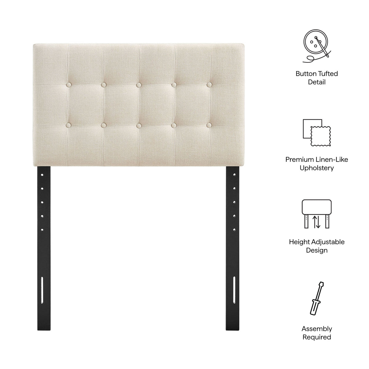 Emily Fabric Upholstered Headboard by Modway, photo 10 of 59
