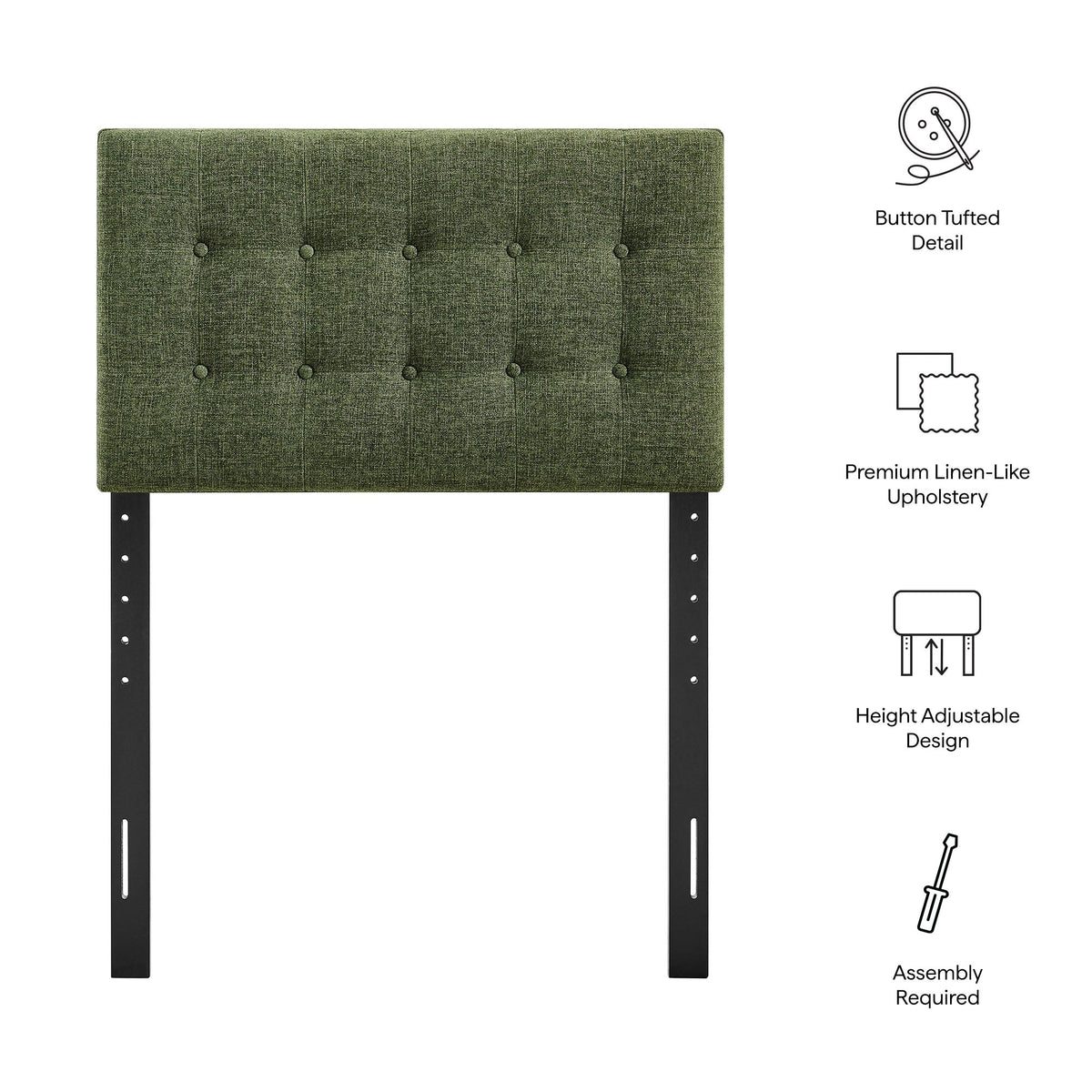 Emily Fabric Upholstered Headboard by Modway, photo 18 of 59