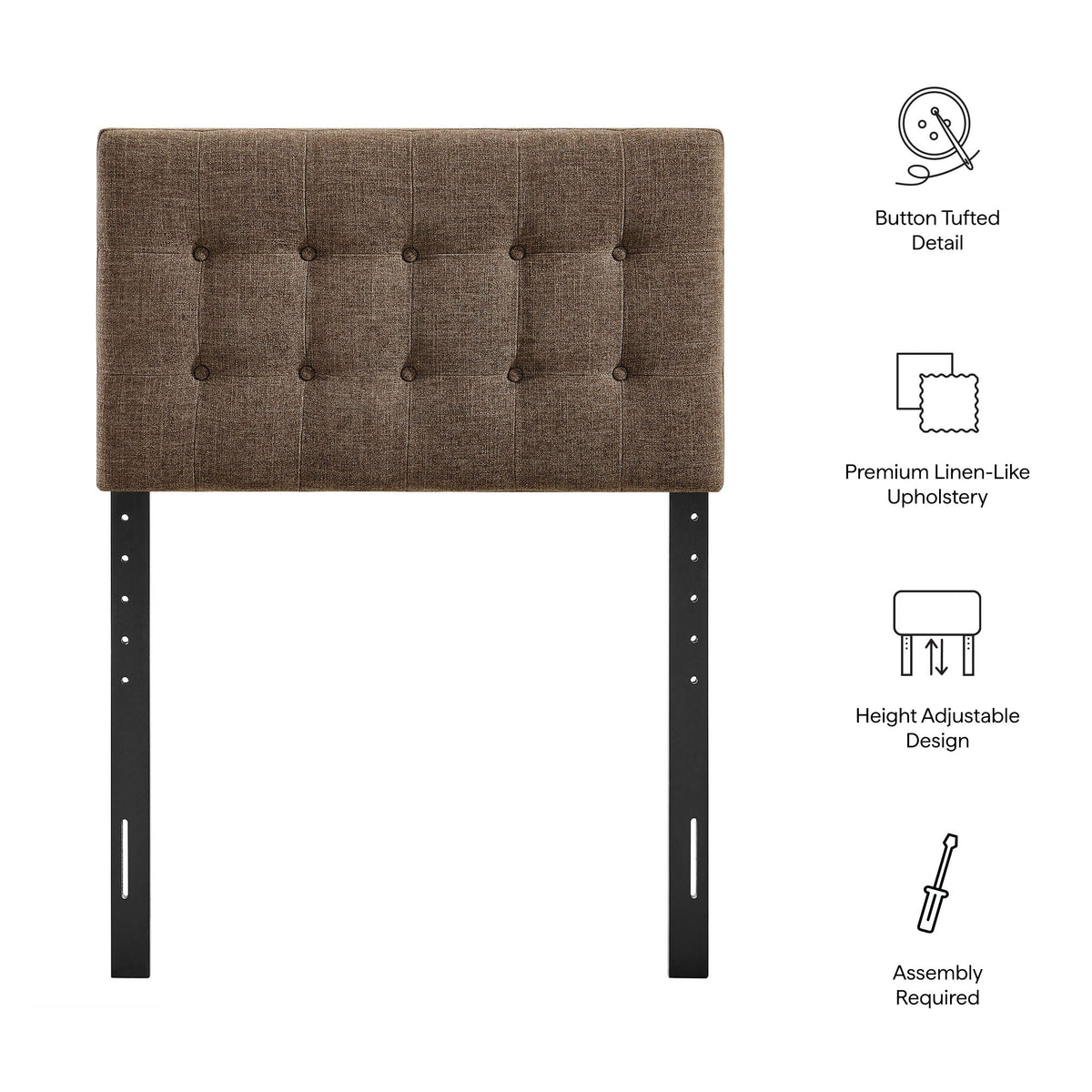 Emily Fabric Upholstered Headboard by Modway, photo 34 of 59