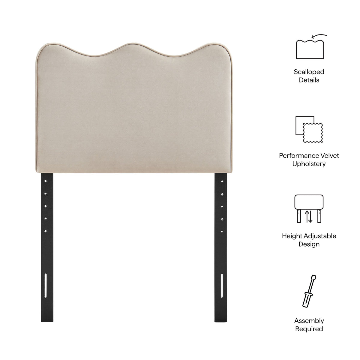 Athena Stain-Resistant Performance Velvet Headboard by Modway, photo 10 of 67